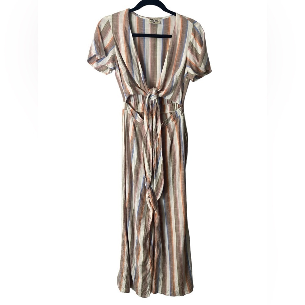 Show Me Your Mumu Val Striped Jumpsuit Shoreburt - Picture 5 of 12